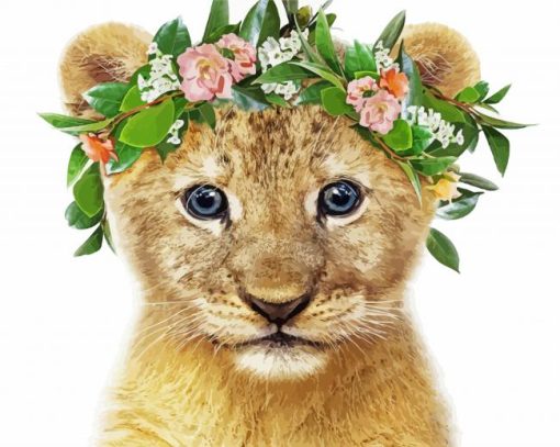 Animals With Flower Crown Paint By Number