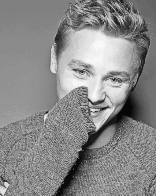 Ben Hardy In Black And White Paint By Numbers