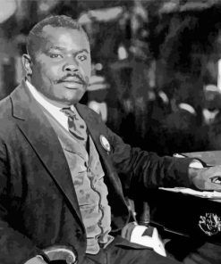 Black And White Marcus Garvey Paint By Numbers