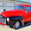 Black Red 1953 GMC Ton Truck Paint By Numbers