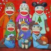 Christmas Sock Monkeys Paint By Number