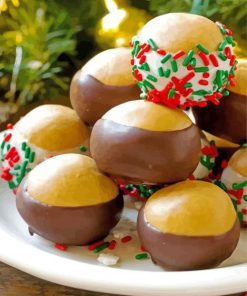 Christmas Buckeyes Candy Paint By Numbers