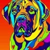 Colorful Bull Mastiff Paint By Number