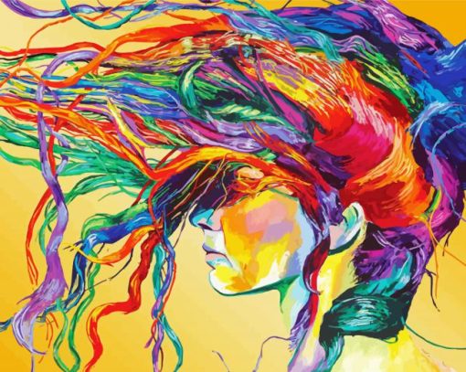Colorful Hair Art Paint By Numbers