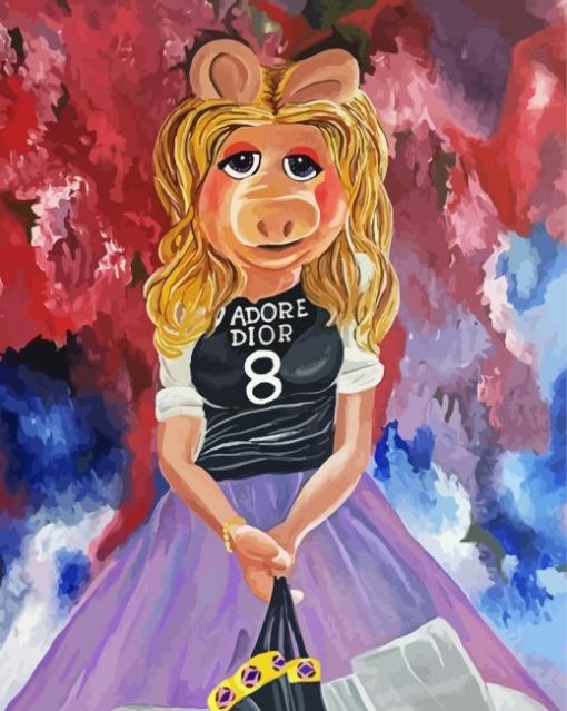 Cute Miss Piggy Paint By Numbers