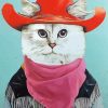 Deco Cat Cowboy Paint By Number
