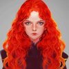 Elegant Woman With Red Hair Paint By Number