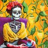 Frida Skeleton Drinking Coffee Paint By Number