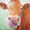 Funny Jersey Cow Art Paint By Numbers