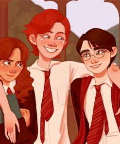 Harry Hermione And Ron Art Paint By Number