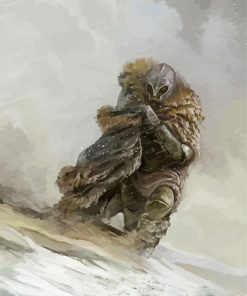 Knight In Snowstorm Paint By Numbers