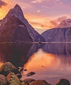 Milford Sounds At Sunset Paint By Numbers