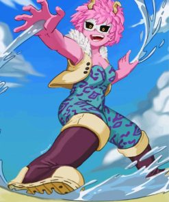 Mina Ashido Surfing Paint By Number