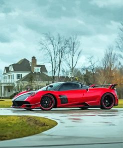 Red Pagani Huayra Paint By Numbers