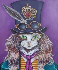 Steampunk Cat Art Paint By Numbers