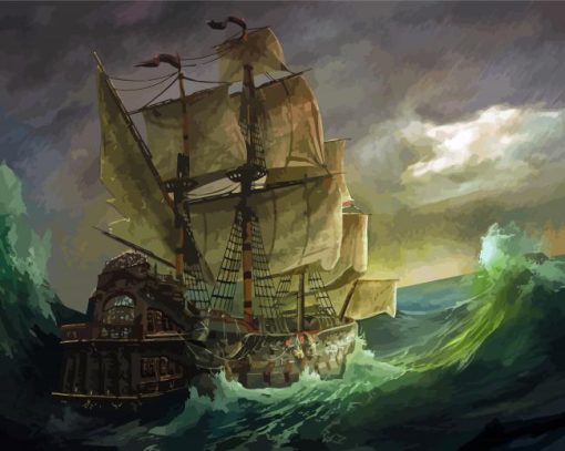 Storms And Ships Paint By Number
