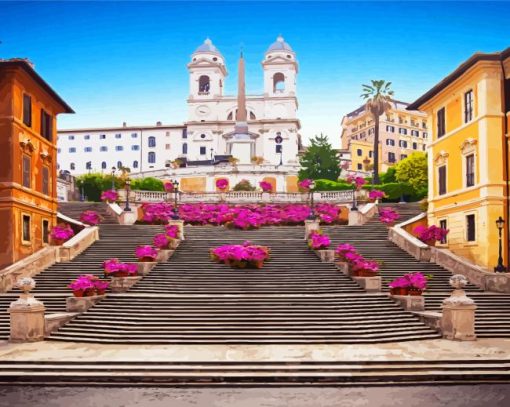 The Spanish Steps Italy Paint By Numbers