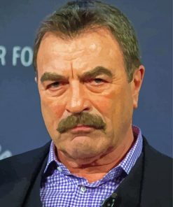 The Talented Actor Tom Selleck paint By Number
