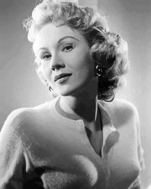 Virginia Mayo Black And White Paint By Numbers