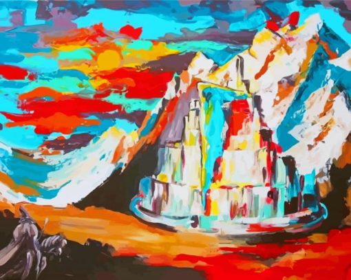 Abstract Minas Tirith Paint By Numbers