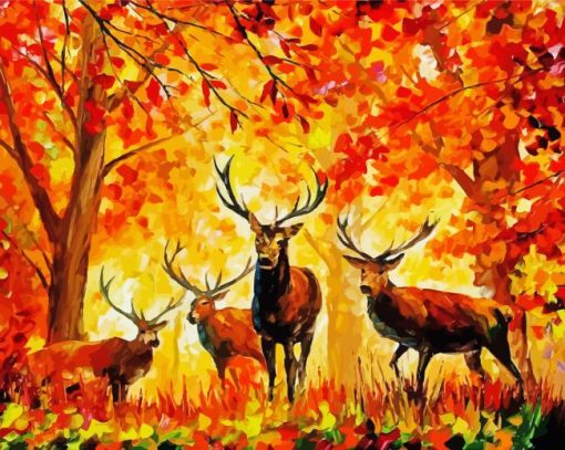 Abstract Autumn Animals Paint By Numbers