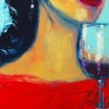 Abstract Wine Glass Woman Paint By Numbers