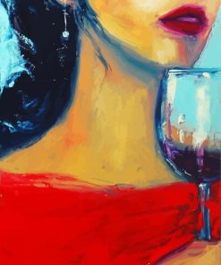 Abstract Wine Glass Woman Paint By Numbers