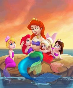 Aesthetic Ariel With Her Sisters Paint By Numbers