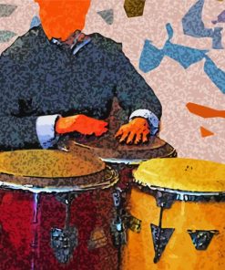 Aesthetic Conga Drum Art Paint By Numbers