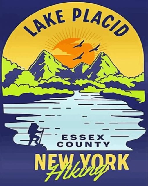Aesthetic Lake Placid New York Paint By Mumbers