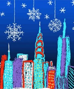 Aesthetic New York Winter Art Paint By Numbers