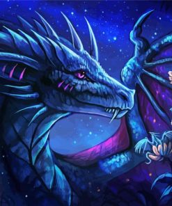 Aesthetic Night Dragon Paint By Numbers