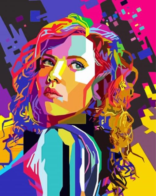 Aesthetic Scarlett Johansson Pop Art Paint By Numbers