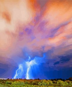Albuquerque Lightning Paint By Numbers