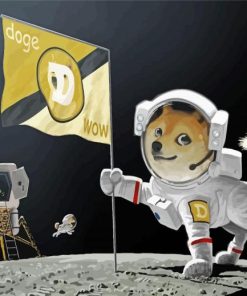 Astronaut Dog In Space Paint By Numbers