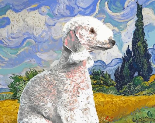 Bedlington Terrier Dog Paint by Numbers