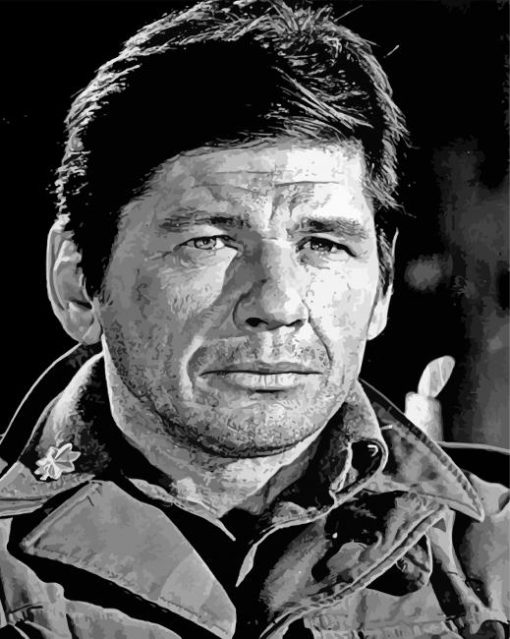 Black And White Charles Bronson Paint By Numbers
