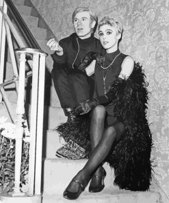 Black And White Andy Warhol And Edie Sedgwick Paint By Numbers