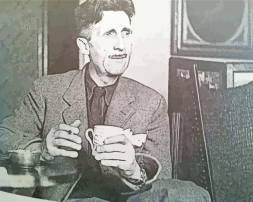 Black And White George Orwell Paint By Numbers