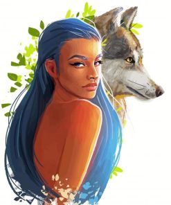 Black Woman Wolf Paint By Numbers