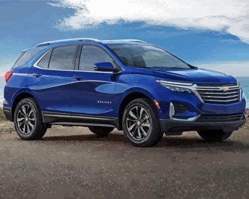Blue Chevy Equinox Paint By Numbers