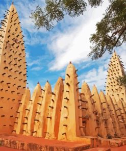 Burkina Faso Grand Mosque Paint By Numbers