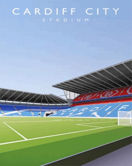 Cardiff City Stadium Poster Paint By Numbers