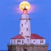 Chicago Lighthouse Full Moon Paint By Numbers