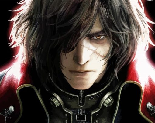 Close Up Captain Harlock Art Paint By Numbers