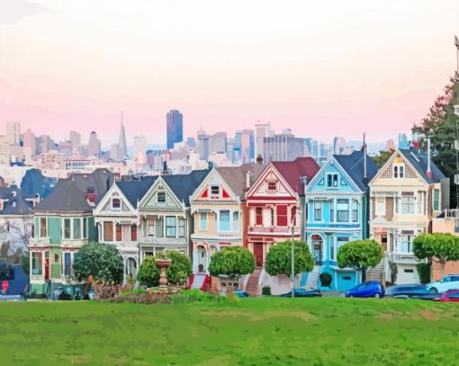 Color House San Francisco Buildings Paint By Numbers