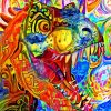 Colorful Dinosaur Paint By Numbers