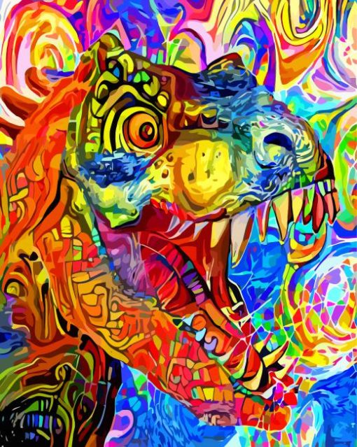Colorful Dinosaur Paint By Numbers