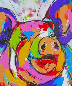 Colorful Pig Paint By Numbers