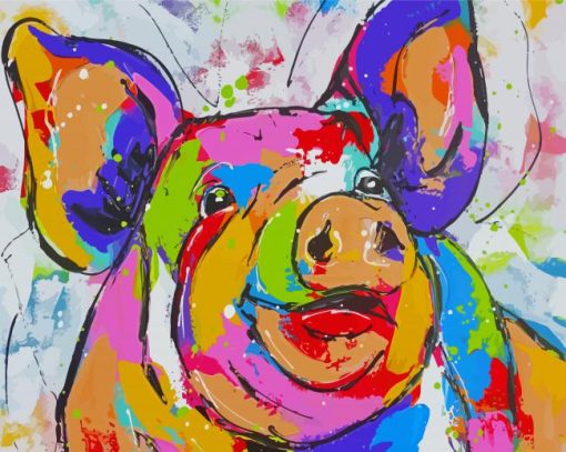 Colorful Pig Paint By Numbers